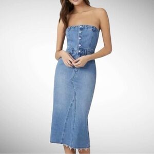 Sincerely Jules Blue Denim Maxi Dress